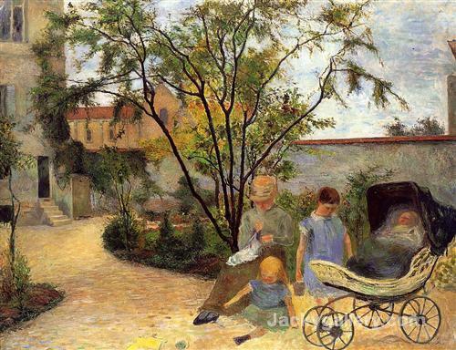 Garden In Rue Carcel by Paul Gauguin paintings reproduction